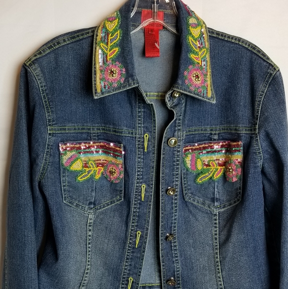 Cristina Denim Jacket Sz S Women's - Picture 2 of 6